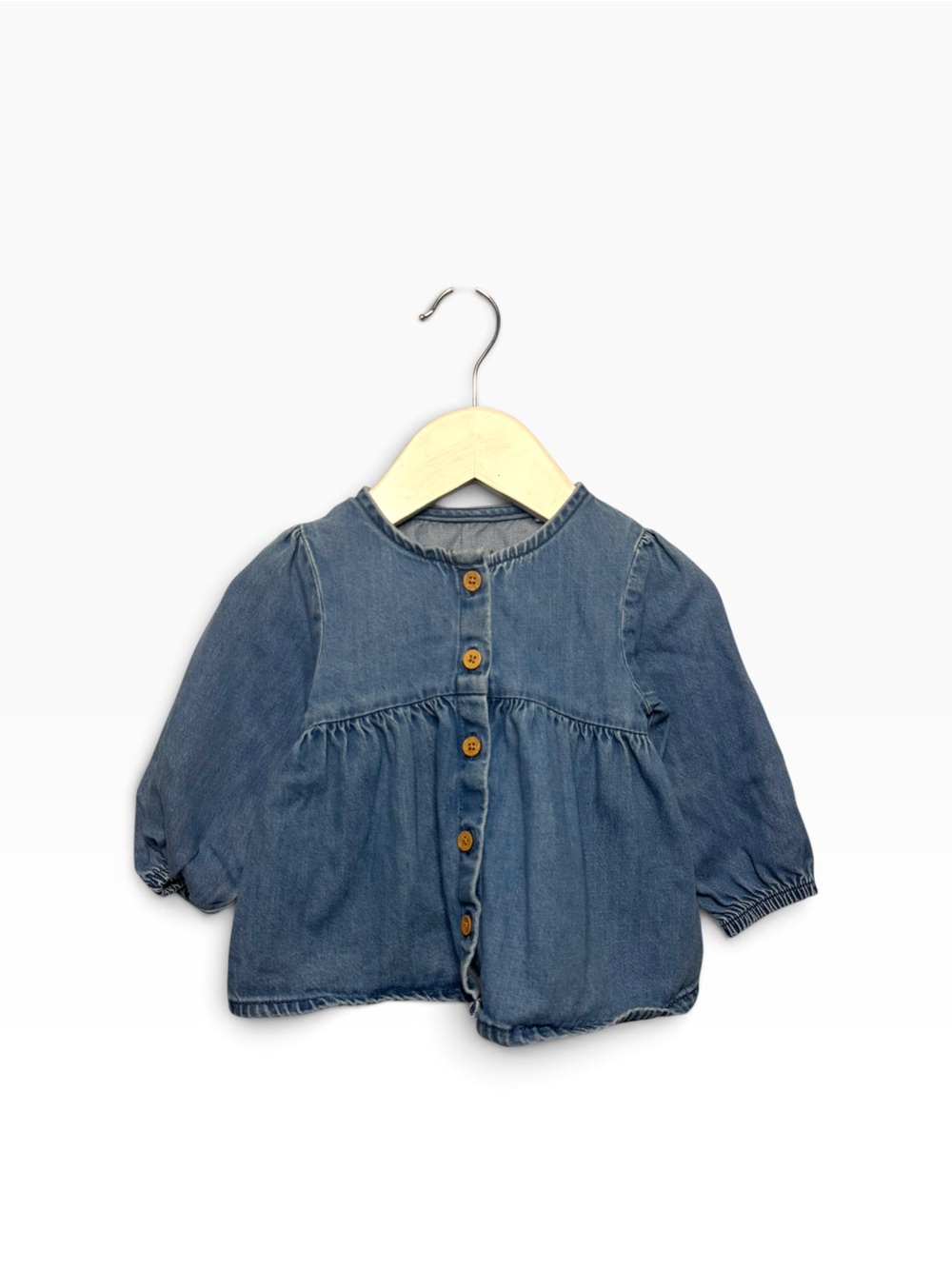 ⭐️ 5/$30 M&S Denim Top size 18M